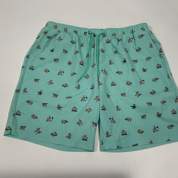 Men's Light Blue Swim Shorts - Picture 5 of 8